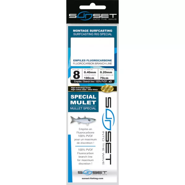 Sunset - BDL SURFCASTING RS COMPETITION SPÉCIAL MULET / FLUORO 3X70 N8 - Monture - Monture de mer