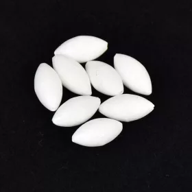   Sunset - PERLES FLOTTANTES OVALES BLANCHES 5x10mm X20 - Butée