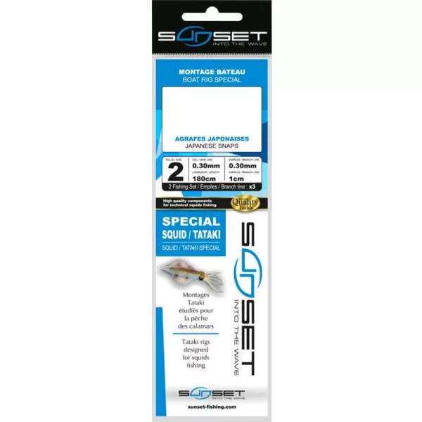 Sunset Boat Rig RS Competition Special Tataki 2 Snaps Montage marin 2pcs