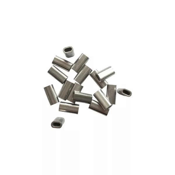 Sunset Manchon Ovale Aluminium ST-S-6029 1,4x2,8x10mm Manchon à sertir 20 pièces