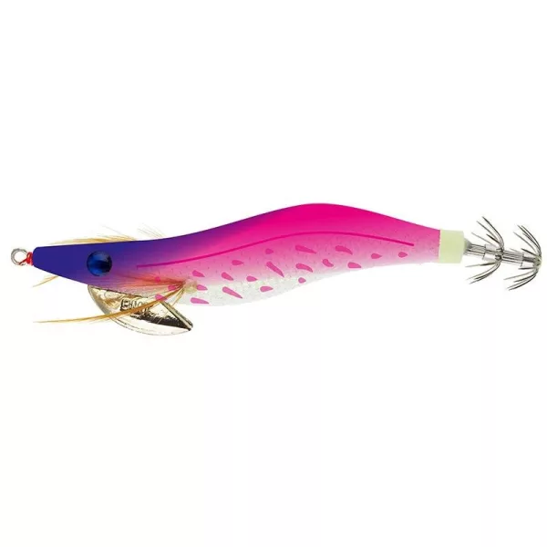 Sunset Sunsquid Bad Gambas Rose tacheté 11cm 20,4gr Turlutte coulante