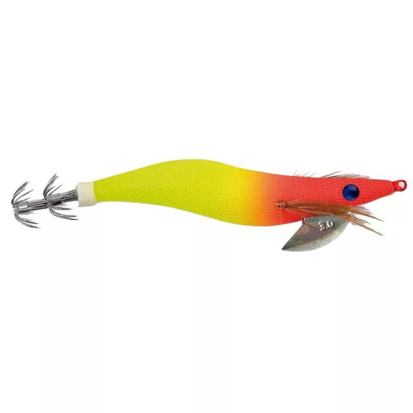 Sunset Sunsquid Bad Gambas Jaune Coquelicot 8,0cm 10,3gr Turlutte Calamar Coulante