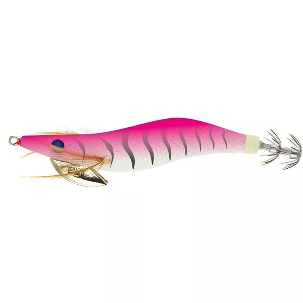 Sunset Sunsquid Bad Gambas Zèbre Rose 8,0cm 10,3gr Turlutte Calamar Coulante