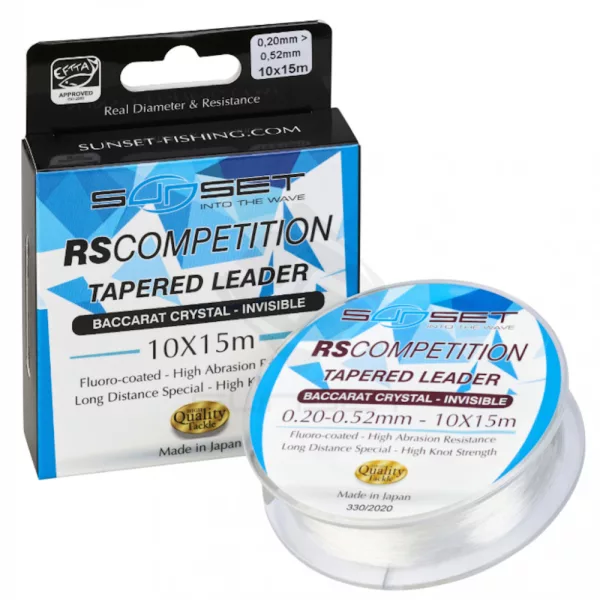 Sunset - TAPERED LEADER RS COMPETITION 0,30-0,57mm 10X15M - Fil monofilament - Bas de ligne