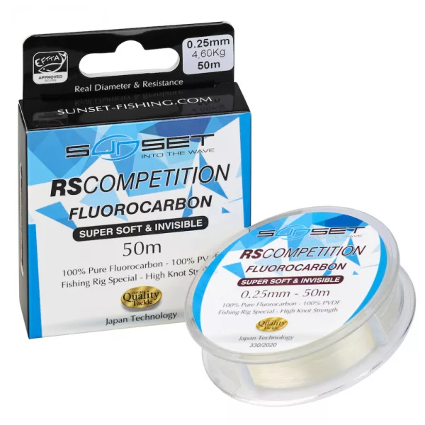 Sunset - FLUOROCARBON SUPER SOFT RS COMPETITION 0,25mm 50M - Fluorocarbone