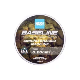   Nash Baseline Sinking Camo 0.20mm 1200m Ligne Principale Tressée