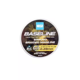   Nash Baseline Sinking UV Yellow 0.28mm 600m Ligne Principale Tressée