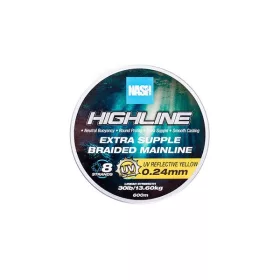 Nash Highline UV Jaune 0,18mm 600m Ligne principale tressée