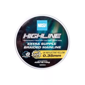   Nash Highline UV Jaune 0,35mm 1200m Ligne principale tressée