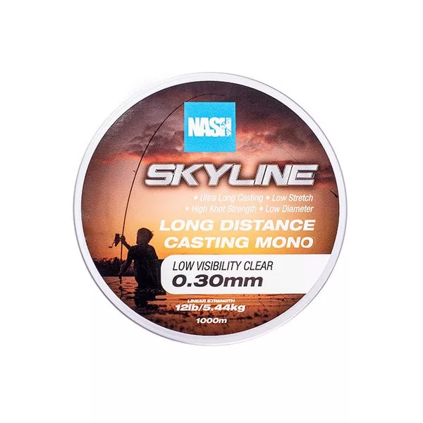 Nash Skyline Mono Transparent 0,30mm 1000m Fil Monofilament Principal