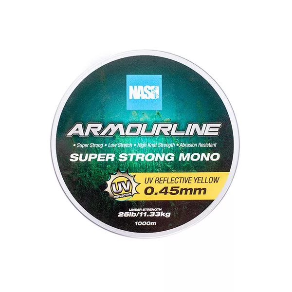 Nash Armourline UV Jaune 0,45mm 1000m Fil Monofilament Principal