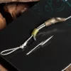 Nash Tube Blow Back Rig Size 4 Hameçon monté barbelé à œillet