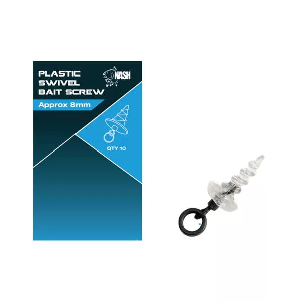 Nash Swivel Bait Screw 13mm Vis d'appât 10 pièces