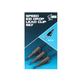 Nash Speed Ezi Drop Lead Clip Silt Clip plomb 8 pièces