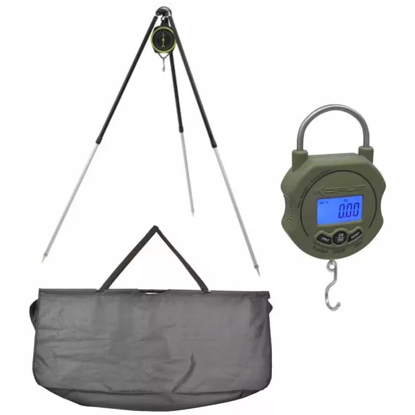 Korum Digital Scales Mérleg mérlegelő állvánnyal és ajándék mérlegelő zsákkal