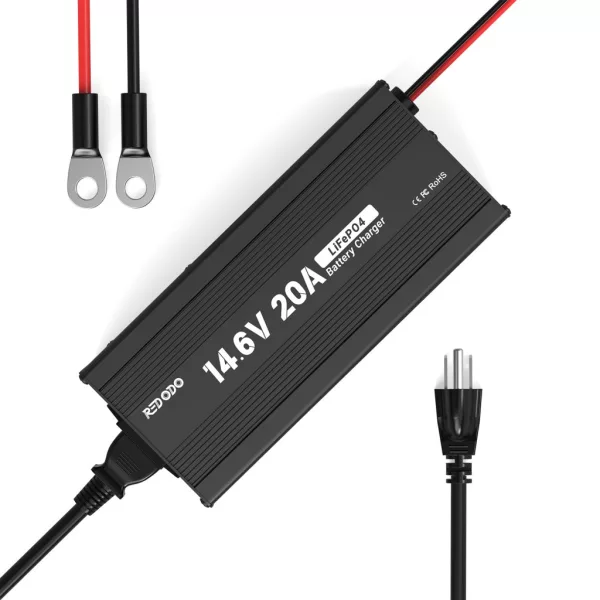 Redodo 14.6V 20A Chargeur de Batterie Lifepo4
