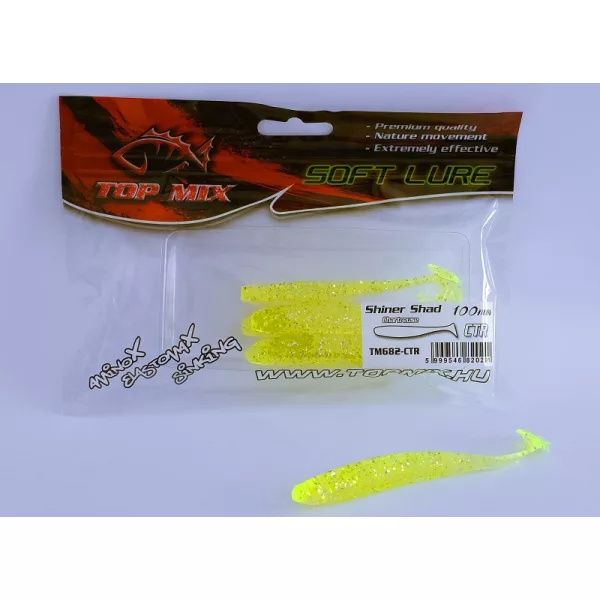 Top Mix Shiner Shad Chartreuse 10,0cm Leurre en plastique 6 pièces