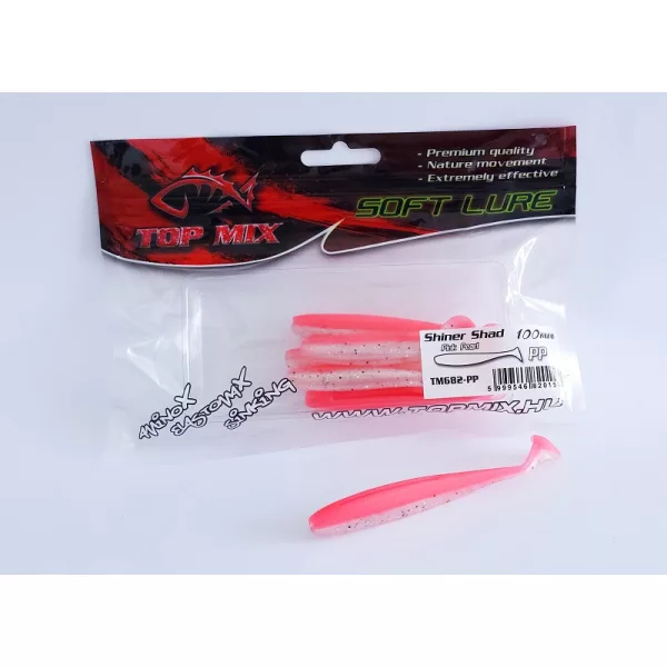 Top Mix Shiner Shad Rose Perle 10,0cm Leurre en plastique 6 pièces