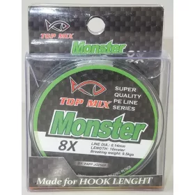 Top Mix X8 Monster 0,14mm 10m Bas de Ligne Tressé