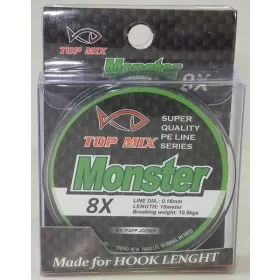 Top Mix X8 Monster 0,16mm 10m Bas de Ligne Tressé