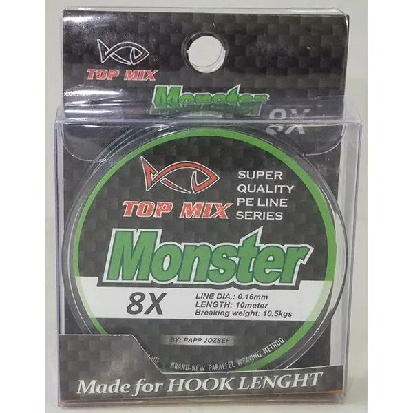 Top Mix X8 Monster 0,16mm 10m Bas de Ligne Tressé