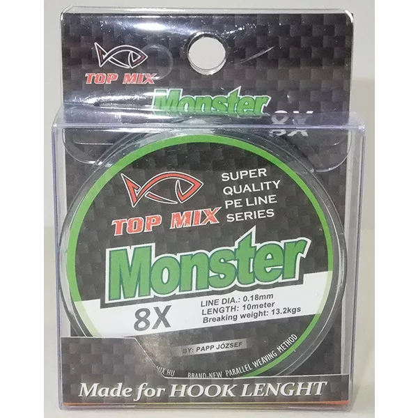 Top Mix X8 Monster 0,18mm 10m Bas de Ligne Tressé