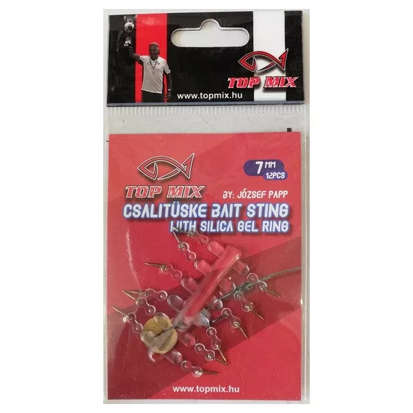 Top Mix 7mm Pointe d'appât sur montage cheveu en silicone 12 pièces