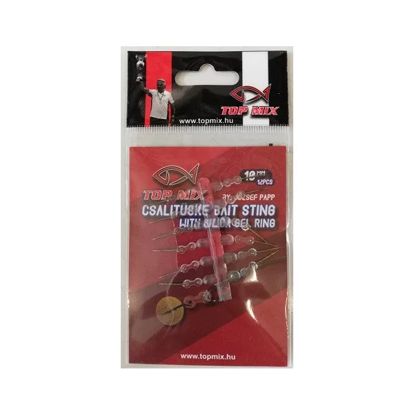 Top Mix Pique à Appât 10mm sur Bas de Ligne Cheveu en Silicone 12pcs