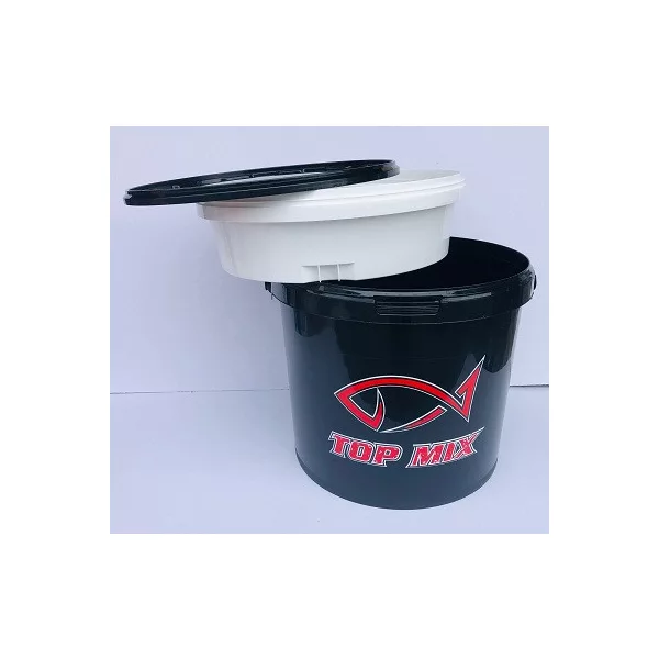 Top Mix Seau mélangeur d'amorce 18L avec plateau à appâts et couvercle