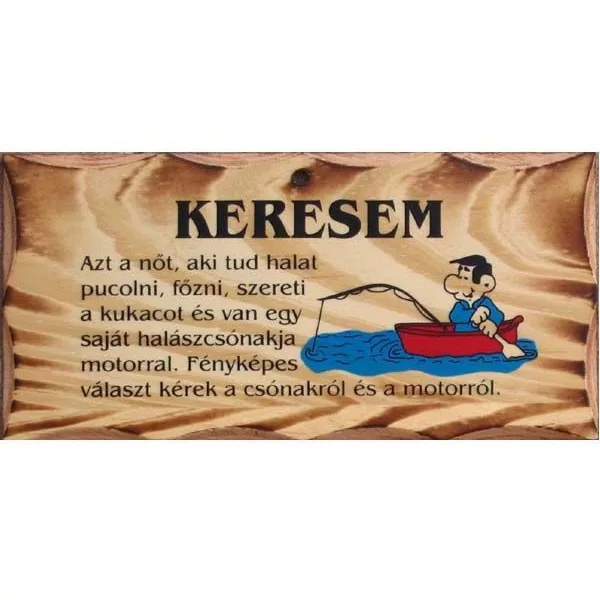 Panneau en bois Je cherche