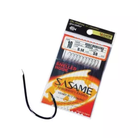   Sasame Koaji Marujiku 80cm 0,18mm 6 Lapkás, Szakállas Előkötött Horog 10db