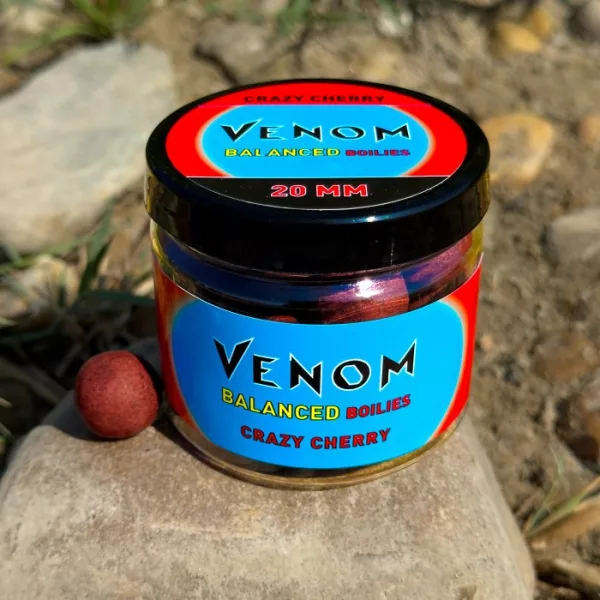 Boilies équilibrées Feedermánia Venom Crazy Cherry 16mm Appât d'hameçon coulant 100gr
