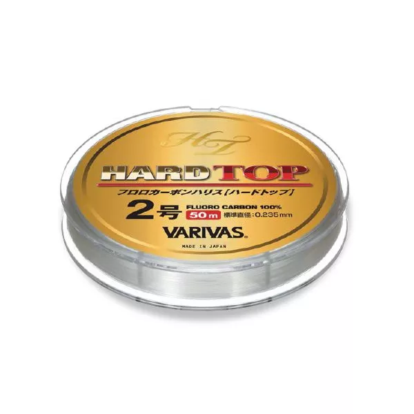 Varivas Hard Top Fluorocarbon Leader 50m 0,235mm 4,5kg Bas de ligne en Fluorocarbone