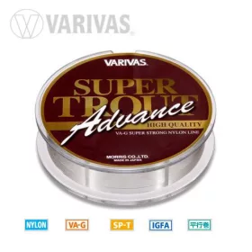   Varivas Super Trout Advance Nylon 100m 0,104mm 2lb Fil de pêche monofilament