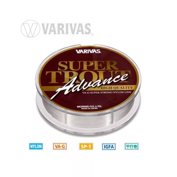 Ligne principale Monofilament Varivas Super Trout Advance Nylon 100m 0,117mm 2,5lb