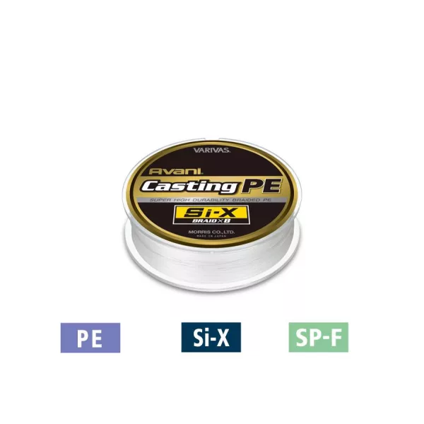 Varivas Avani Casting PE Si-X X8 400m #8 0,470mm 115lb Ligne Tressée Principale