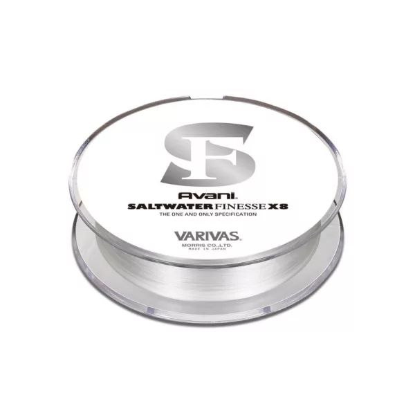 Ligne tressée principale Varivas Saltwater Finesse PE X8 150m #0,4 9,2lb 4,17kg