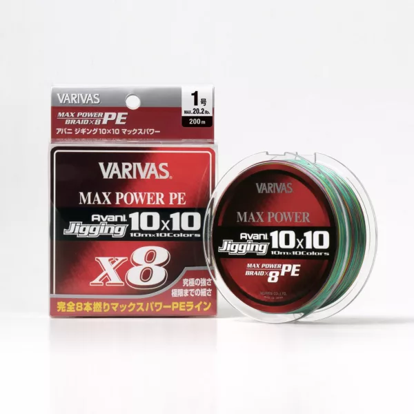 Varivas Avani Jigging 10x10 Max PE X8 200m #1,0 20,2lb Ligne tressée