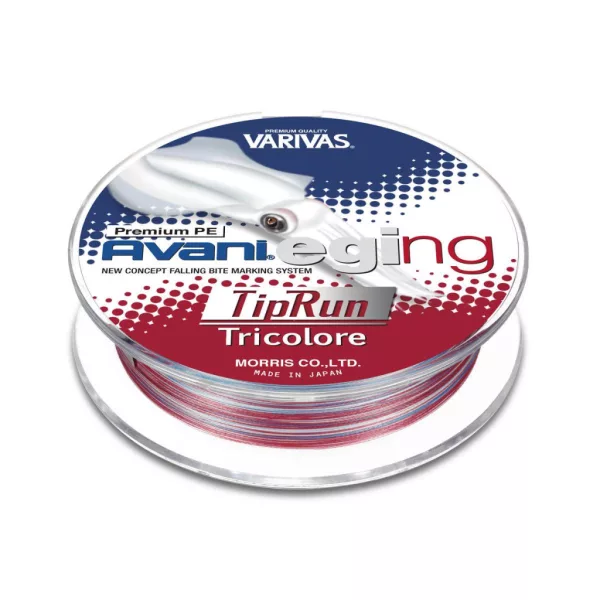 Varivas Avani Eging Tip Run Premium PE 150m #0,4 0,104mm 8,0lb Tricolore Ligne principale tressée