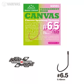   Varivas Super Trout Area Tournament Canvas #6,5 Finesse Spooning Virtuoso Hameçon Sans Barbe 15db