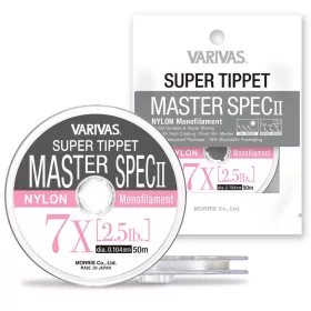   Varivas Super Tippet Master Spec ll Nylon 7X 50m 0,104mm 2,5lb Bas de ligne de pêche à la mouche