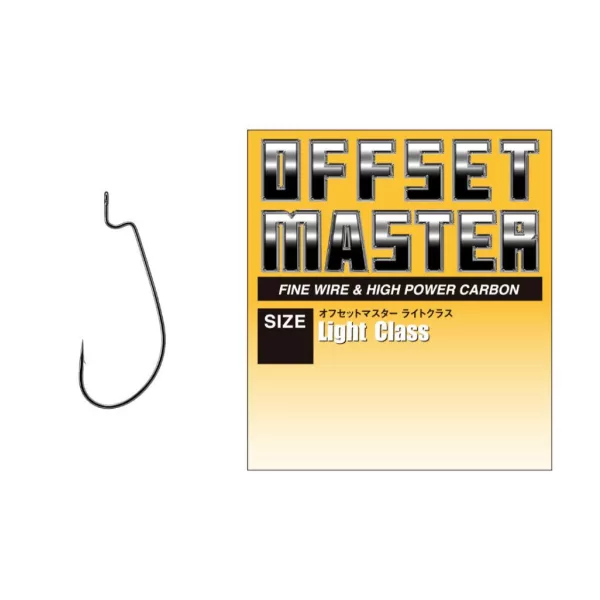 Varivas Offset Master Light Class #2 NS Black Hameçon Offset Barbelé à Œillet 9pcs