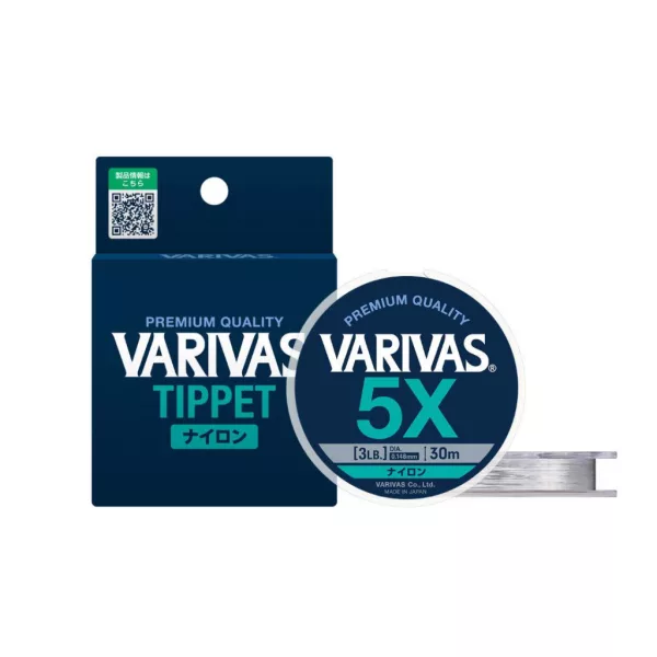 Varivas Tippet Nylon 5X 30m 0,148mm 3,0lb Bas de ligne pour la pêche à la mouche
