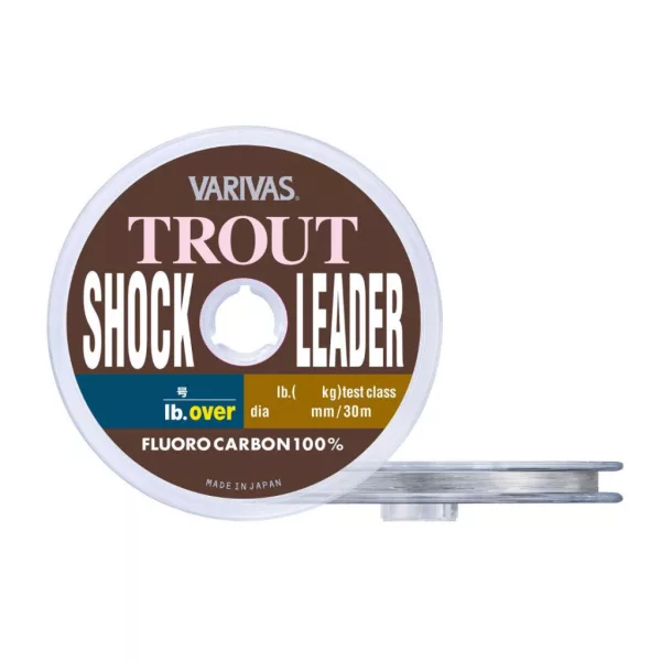 Varivas Truite ShockLeader Fluorocarbone 30m 0,148mm 3lb Bas de ligne en fluorocarbone