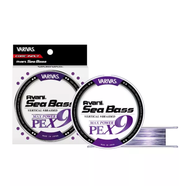 Tresse Varivas Avani Sea Bass Max Power PE X9 150m #0,8 18lb White Purple