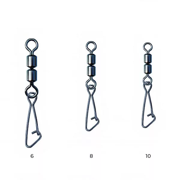 Nytro Connex Double Feeder Swivel With Hooked Snap 6 Émerillon 8 pièces