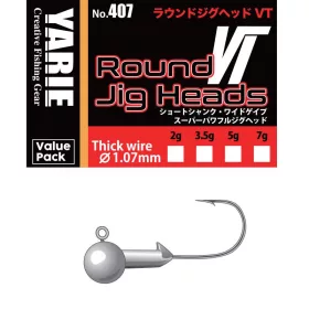 Tête plombée Yarie 407 Round VT Thick Wire 3/0 5,0gr 10pcs