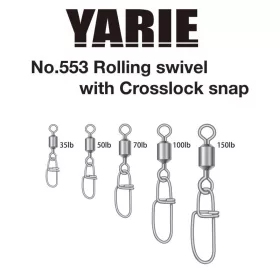 Yarie 553 Crosslock Snap 35lb Emerillon 6pcs