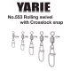 Yarie 553 Crosslock Snap 50lb Émerillon 6 pièces