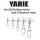 Yarie 553 Crosslock Snap 150lb Émerillon 4pcs